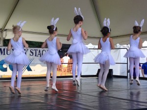 Some Jr. Company bunnies in "Peter Rabbit."