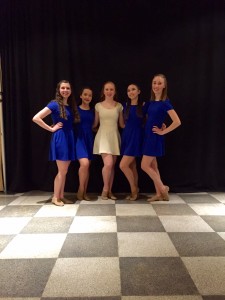 Molly Apsel, Kiara Nelson, Savanna Hunter, FLora Hepp, and Helen Weierbach after their performance of "Look Alike."