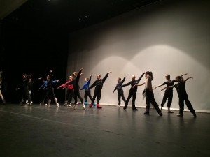 The ballet division of the ADC blocking "The Blue Danube" during a tech rehearsal.